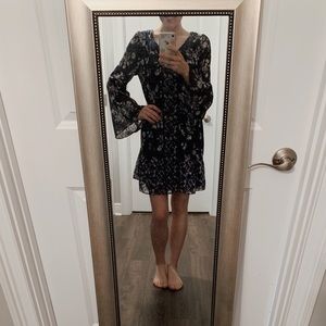 White House Black Market Blue sun dress